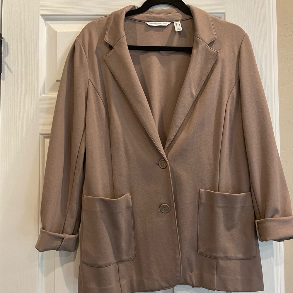 Isaac Mizrahi Live! Taupe Blazer